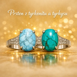 Prsten z tyrkenitu a tyrkysu