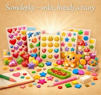Samolepky – srdce, tvary