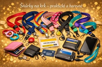 Šňůrky na krk – praktické 