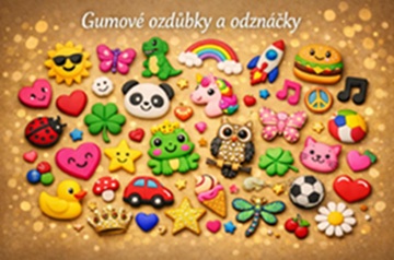 Gumové ozdoby, odznák