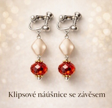 Klipsové náušnice se závěsem