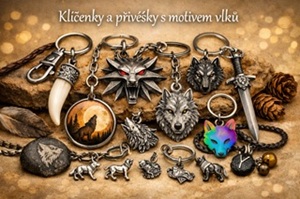 Klíčenky a přívěšky vlci