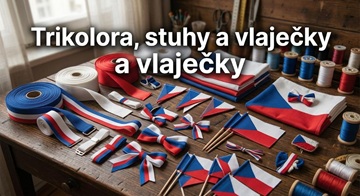 Trikolóry, stuhy a vlaječky