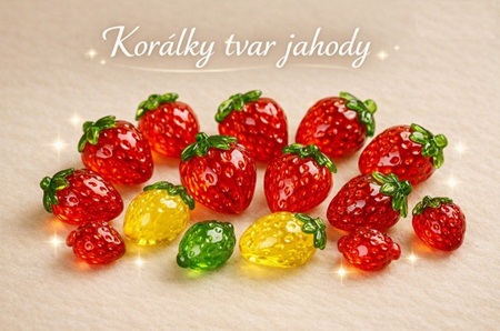 Korálky tvar jahody