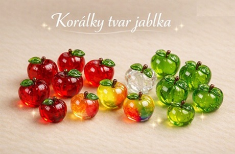 Korálky tvar jablka