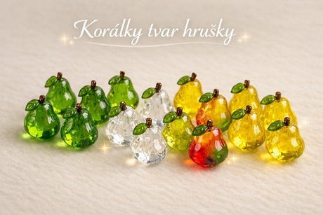 Korálky tvar hrušky