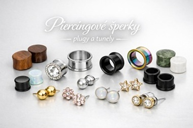 Piercingové šperky – plugy a tunely