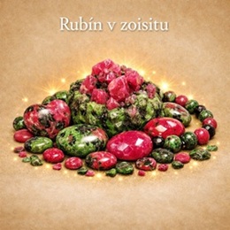Rubín v zoisitu