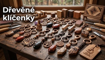 Dřevěné klíčenky