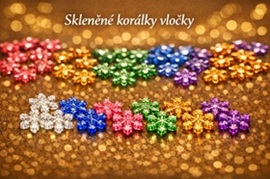 Skleněné korálky vločky