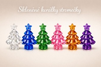 Sklo korálek stromek