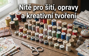 Nitě pro šití, opravy a kreativní tvoření