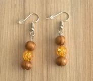 Náušnice se dřevem