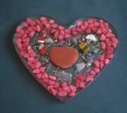 Pryskyřičné hmatky srdíčka a dekorativní podtácky