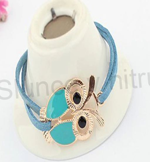 Kožený náramek Sova (BC470)