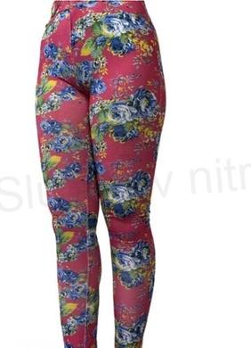 Dámské růžové barevné elastické legíny M/L (K189)