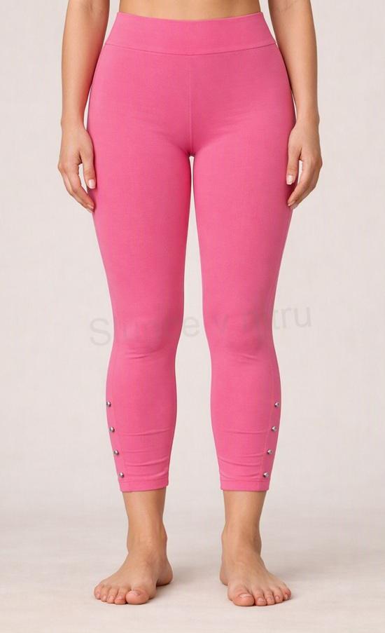 Dámské růžové elastické legíny – univerzální velikost S–3XL (K222)