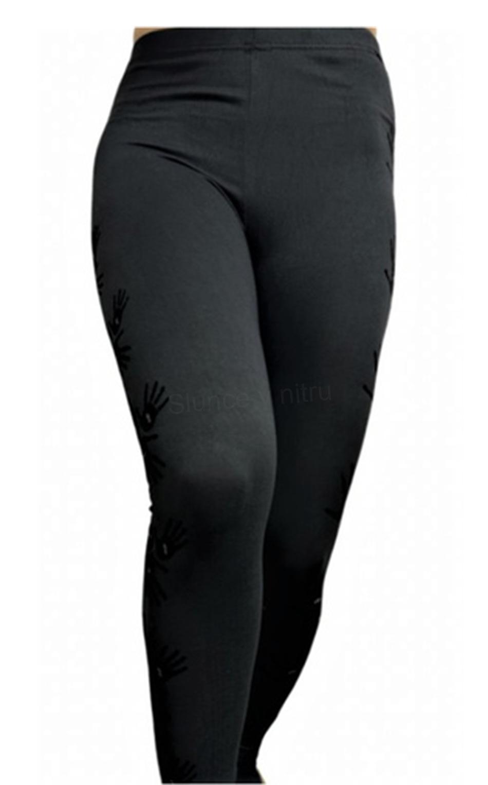 Dámské černé elastické legíny S/M (K224)
