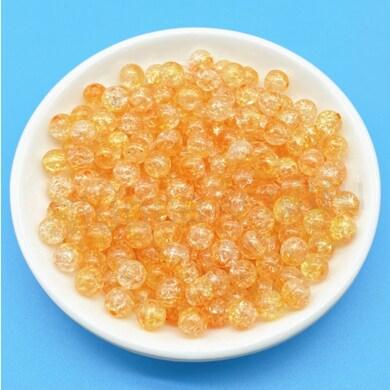 Skleněné dvoubarevné korálky 8 mm oranžové (AC289)