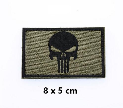 Vojenská našivka - Punisher na suchý zip včetně nášivky číslo 1 (C668)