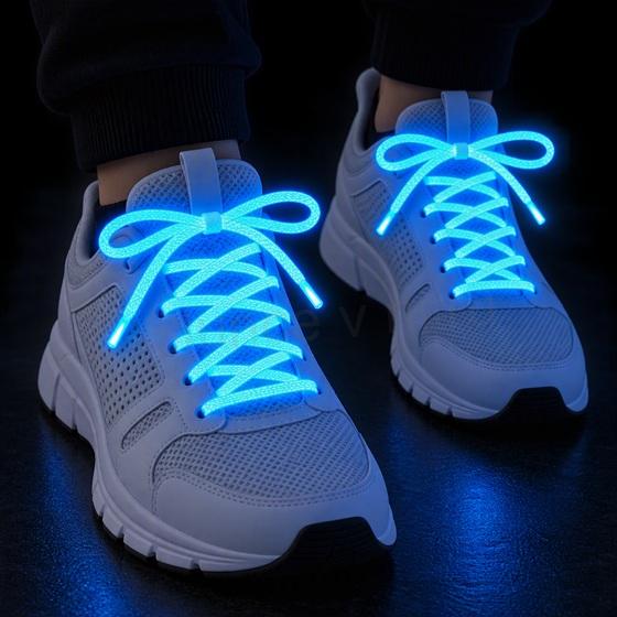 Svítící led tkaničky do bot modré (H34)