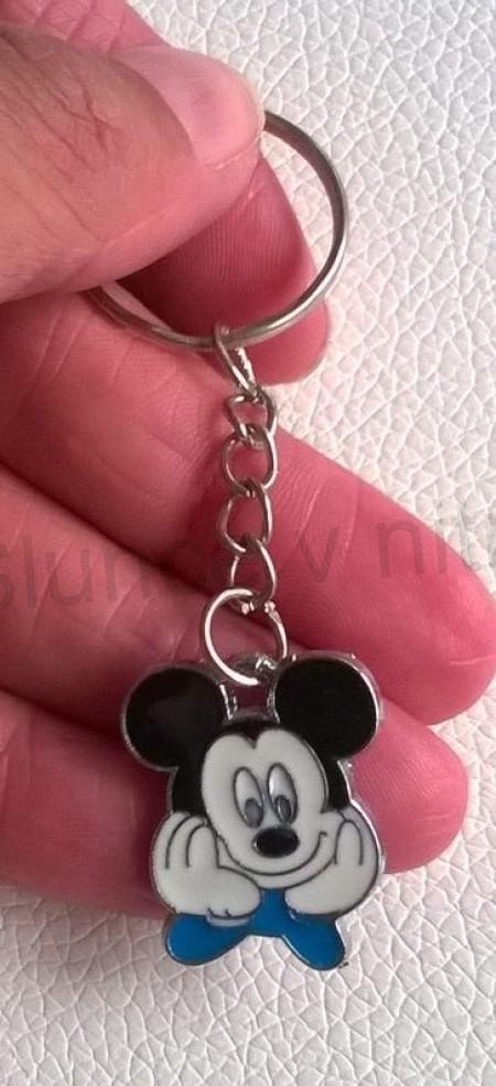 Přívěsek, klíčenka na klíče Mickey Mouse modrý (D721)