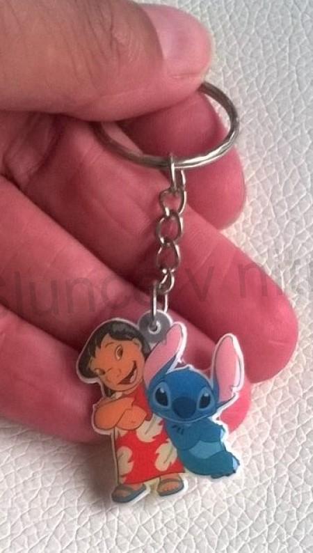 Přívěsek, klíčenka na klíče Lilo & Stitch číslo 1 (D723)