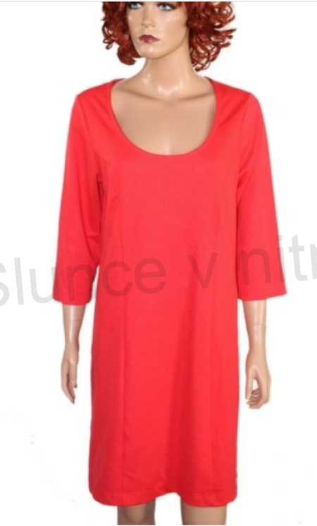 Dámské modní červené šaty velikost 2XL (K352)