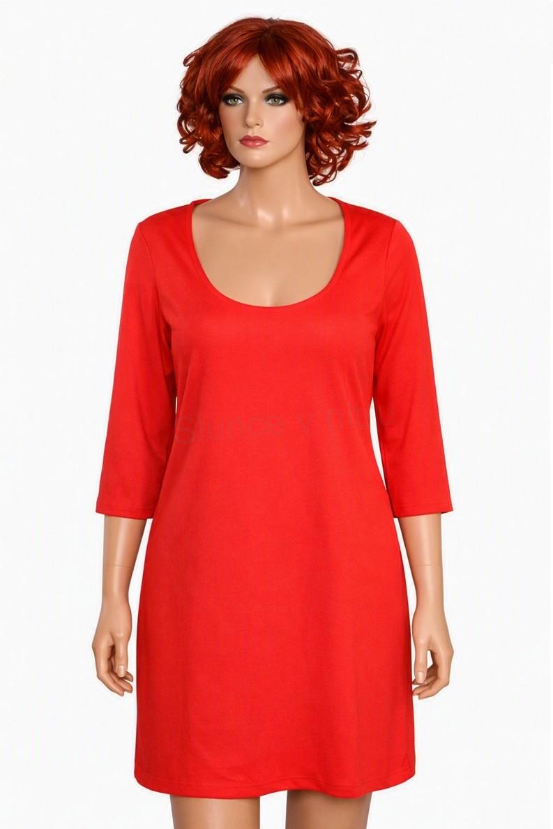Dámské modní červené šaty velikost 2XL (K352)