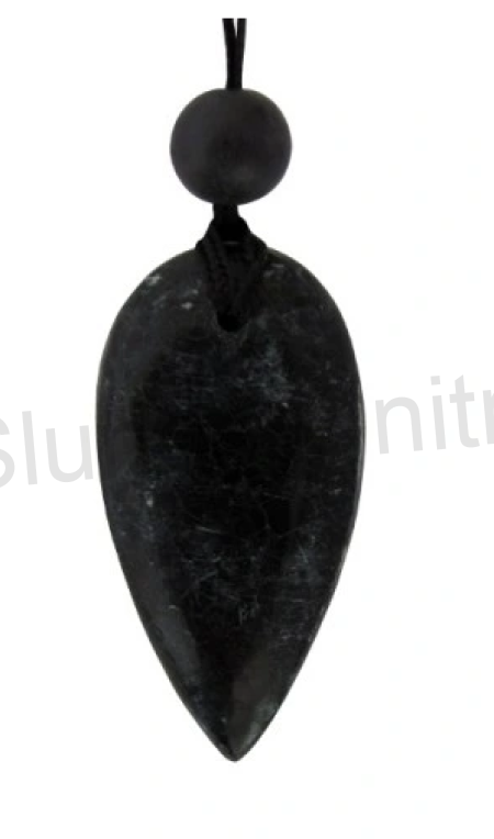 Minerální šňůrkový náhrdelník mramorový (X1691)