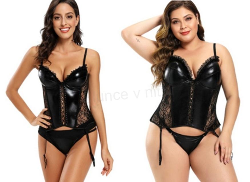 Dámský sexy korzet – černý, velikost L (K363)
