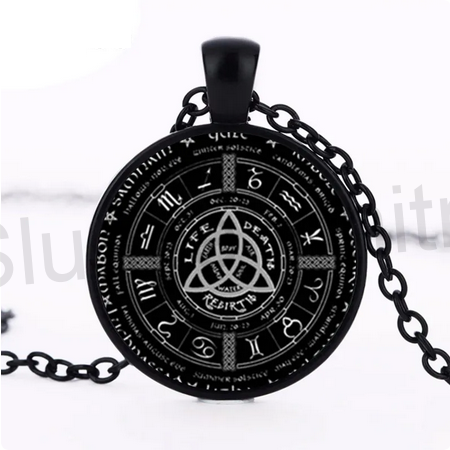 Náhrdelník s přívěškem Triquetra a zvěrokruh (BD739)