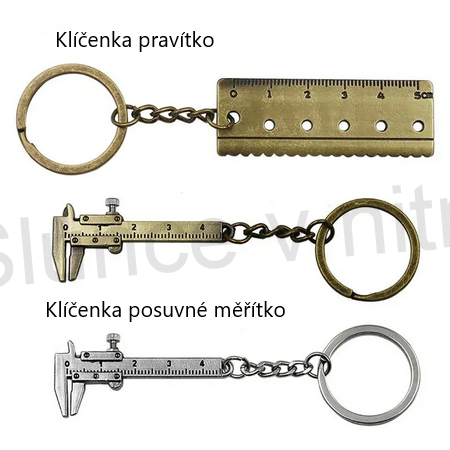 Klíčenka posuvné měřítko a pravítko (D736)