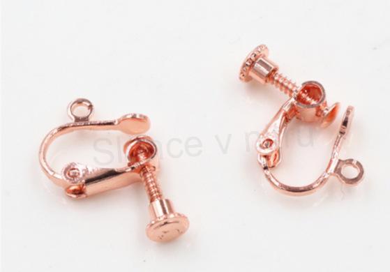 Bižuterní šroubovací náušnice 17 x 13 x 5 mm růžové (AA325)
