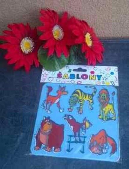 Obkreslovací šablona, šablony zvířátka číslo 5 (E882)