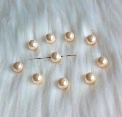 Skleněné voskované perle 12 mm – krémová (AC391)