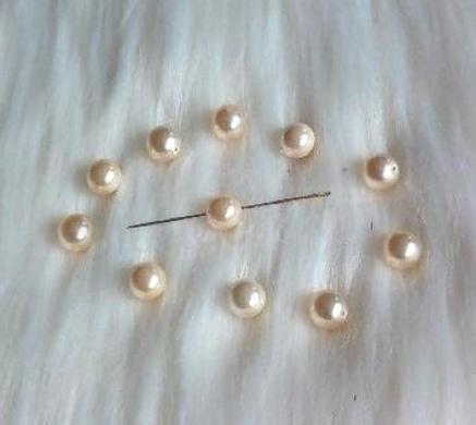 Skleněné voskované perle 14 mm – krémová (AC392)