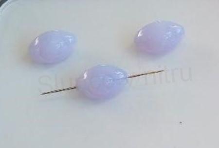 Skleněný korálek tvarovaný 18,2 x 11,4 mm (AC473)