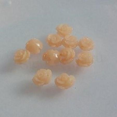 Plastový voskový korálek růžička 8 mm (AC549)