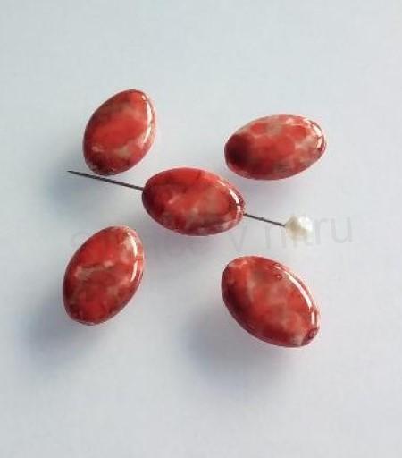 Skleněný korálek šváb 16 x 11,2 mm - 5 kusů (AC610)