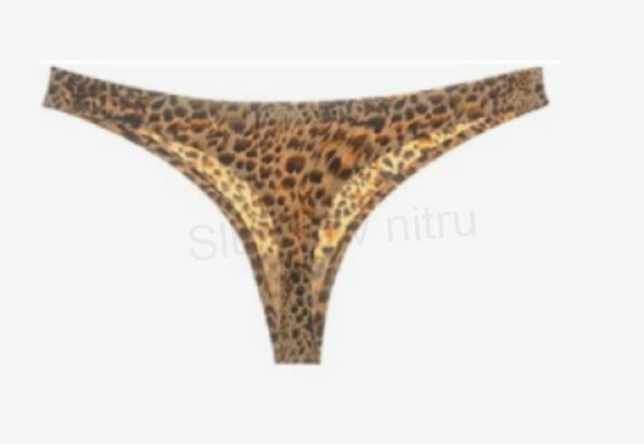 Dámské BOEYAA sexy kalhotky - G-String tanga s leopardím vzorem velikost XL, varianta A (K423)