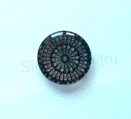 Kabošon kulatý - sklo 25 mm Mandala (AD203)