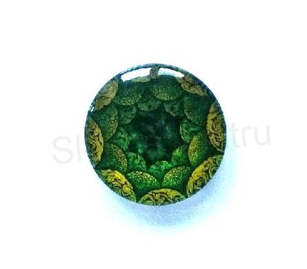 Kabošon kulatý - sklo 25 mm Mandala (AD232)