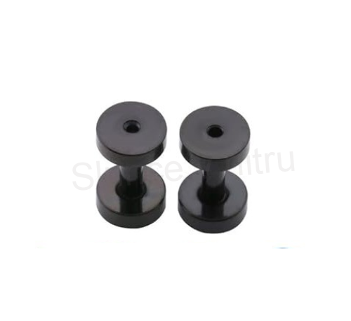 Falešný plug do ucha z nerez oceli 7 mm černý (BB811)