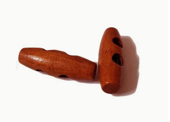 Dřevěný knoflík oliva 3,5 x 1,1 cm 1 kus hnědý (C678)