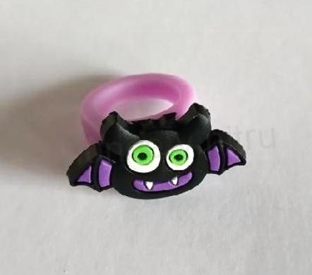Dětský prsten halloween netopýr fialový (BP519)