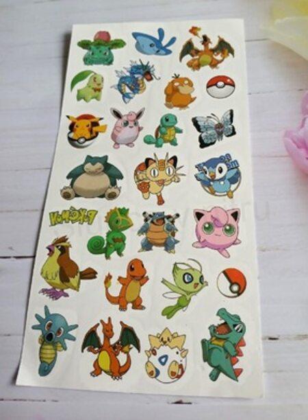 Voděodolné, dočasné tetovaní Pokemon, Pikachu E (E988)
