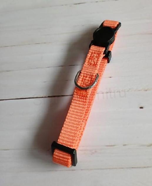 Obojek pro štěňata, malá zvířata velikost S oranžový (T36)