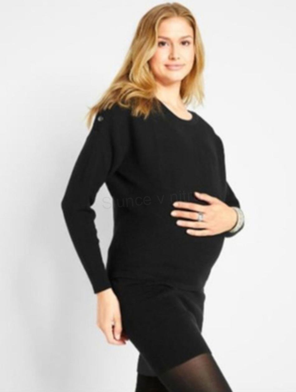 Dámské úpletové šaty – černé – velikost 2XL (K559)