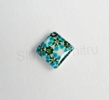 Kabošon čtvercový, čtverec sklo 15 mm (AD260)